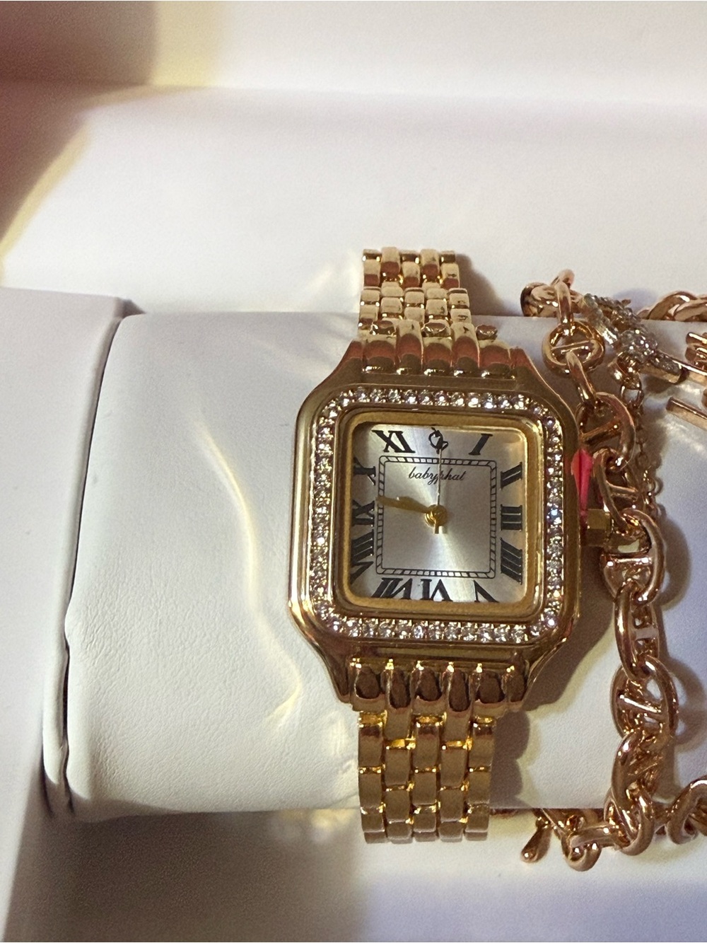 Baby Phat Gold-tone Watch and Chain Bracelet Set - Picture 4 of 6